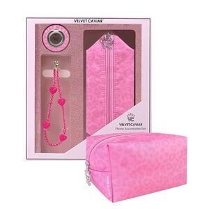 Velvet Caviar Pink Heart Charm Phone Set